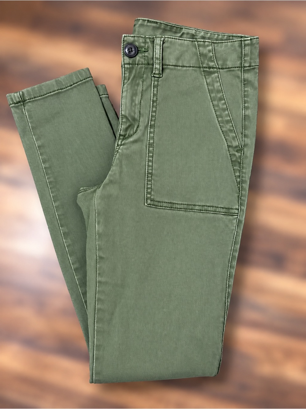 Cabi Women’s Olive Green Utility Pants Size 8 Straight Leg Stretch